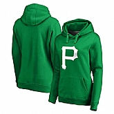 Women Pittsburgh Pirates Fanatics Branded Kelly Green St. Patrick's Day White Logo Pullover Hoodie,baseball caps,new era cap wholesale,wholesale hats